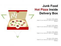 Junk Food Hot Pizza Inside Delivery Box