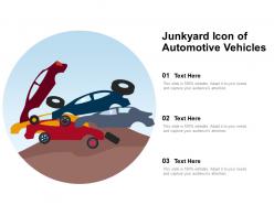 Junkyard icon of automotive vehicles