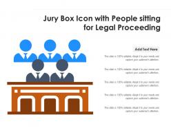 Jury box icon with people sitting for legal proceeding
