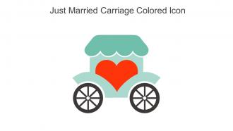 Just Married Carriage Colored Icon In Powerpoint Pptx Png And Editable Eps Format