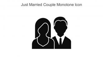 Just Married Couple Monotone Icon In Powerpoint Pptx Png And Editable Eps Format
