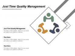 Just time quality management ppt powerpoint presentation infographic template model cpb