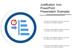 Justification icon powerpoint presentation examples