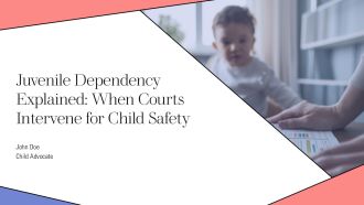 Juvenile Dependency Explained When Courts Intervene For Child Safety PPT Presentation AT