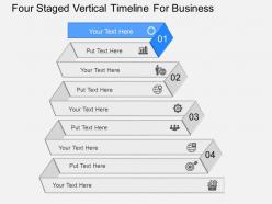 Jw four staged vertical timeline for business powerpoint template
