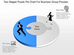 Jw two staged puzzle pie chart for business group process powerpoint template