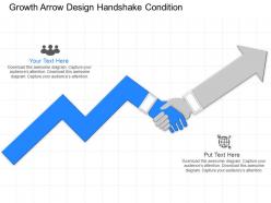 Jx growth arrow design handshake condition powerpoint template