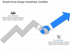 Jx growth arrow design handshake condition powerpoint template