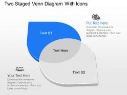 Jx two staged venn diagram with icons powerpoint template