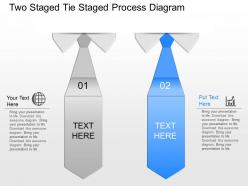 Jy two staged tie staged process diagram powerpoint template
