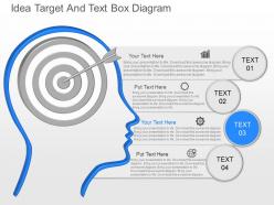 Jz idea target and text box diagram powerpoint template