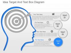Jz idea target and text box diagram powerpoint template