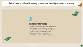 K12 Financial Reporting To Measure The Financial Performance Of A Company For Table Of Contents