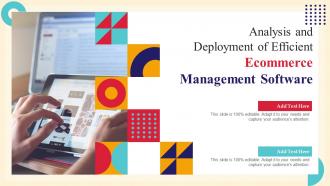 K56 Analysis And Deployment Of Efficient Ecommerce Management Software Ppt Icon Maker