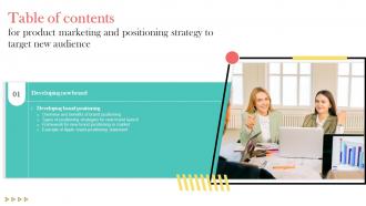 K83 Product Marketing And Positioning Strategy To Target New Audience For Table Of Contents MKT SS V