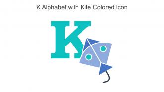 K Alphabet With Kite Colored Icon In Powerpoint Pptx Png And Editable Eps Format