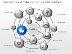 Ka business cloud network for financial services powerpoint template