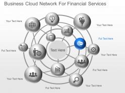 Ka business cloud network for financial services powerpoint template