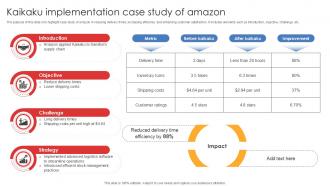 Kaikaku Implementation Case Study Of Amazon Ppt Template