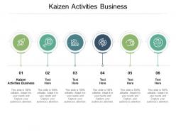 Kaizen activities business ppt powerpoint presentation file templates cpb