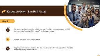 Kaizen Activity The Ball Game Training Ppt Interactive Idea