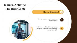 Kaizen Activity The Ball Game Training Ppt Appealing Idea