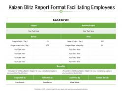 Kaizen Blitz Report Format Facilitating Employees
