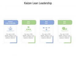 Kaizen lean leadership ppt powerpoint presentation styles grid cpb