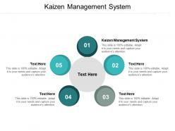 Kaizen management system ppt powerpoint presentation show brochure cpb