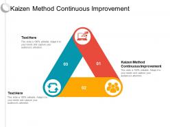 Kaizen method continuous improvement ppt powerpoint presentation professional layouts cpb