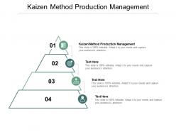 Kaizen method production management ppt powerpoint presentation layouts show cpb