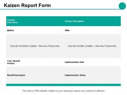 Kaizen report form ppt styles guidelines