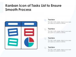 Kanban icon of tasks list to ensure smooth process