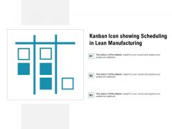 Kanban icon showing scheduling in lean manufacturing