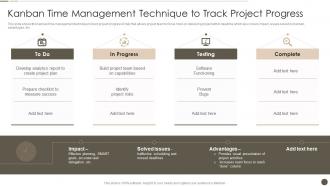 Kanban Time Management Technique To Track Project Time Management Strategy To Ensure Project Success