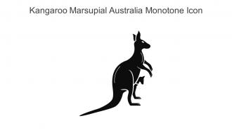 Kangaroo Marsupial Australia Monotone Icon In Powerpoint Pptx Png And Editable Eps Format