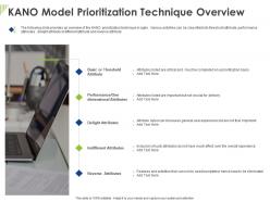 Kano Model Prioritization Technique Overview Ppt Powerpoint Presentation Ideas Inspiration