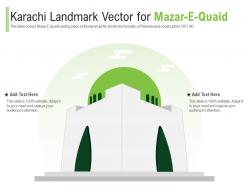 Karachi landmark vector for mazar e quaid powerpoint presentation ppt template