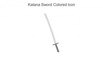Katana Sword Colored Icon In Powerpoint Pptx Png And Editable Eps Format