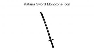 Katana Sword Monotone Icon In Powerpoint Pptx Png And Editable Eps Format