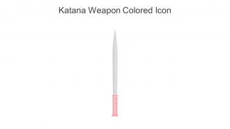 Katana Weapon Colored Icon In Powerpoint Pptx Png And Editable Eps Format