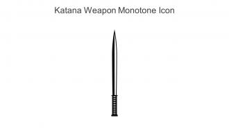 Katana Weapon Monotone Icon In Powerpoint Pptx Png And Editable Eps Format