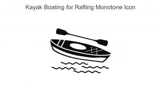 Kayak Boating For Rafting Monotone Icon In Powerpoint Pptx Png And Editable Eps Format
