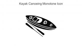 Kayak Canoeing Monotone Icon In Powerpoint Pptx Png And Editable Eps Format