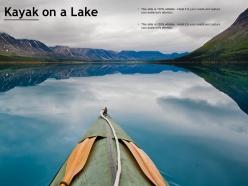 Kayak on a lake