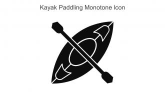 Kayak Paddling Monotone Icon In Powerpoint Pptx Png And Editable Eps Format