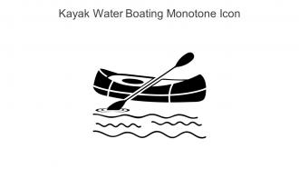 Kayak Water Boating Monotone Icon In Powerpoint Pptx Png And Editable Eps Format