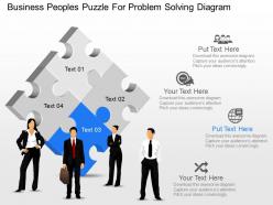 Kc business peoples puzzle for problem solving diagram powerpoint template