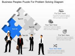 Kc business peoples puzzle for problem solving diagram powerpoint template