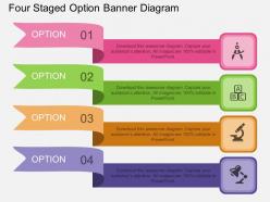 kc Four Staged Option Banner Diagram Flat Powerpoint Design